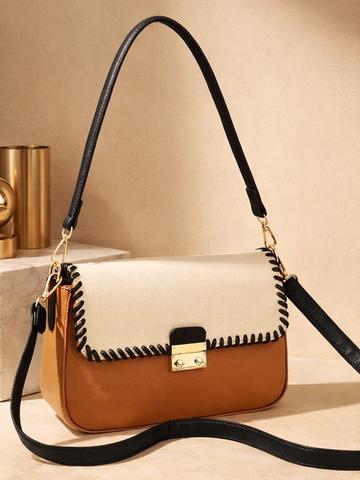 Diva Dale Colourblocked PU Sling Bag
