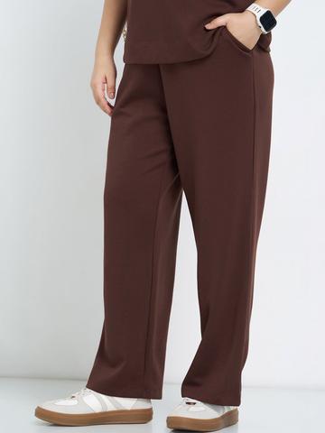 Honey Curvytude by Pantaloons Women Straight Fit High-Rise Trousers