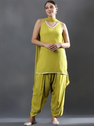 Anouk Women Regular Gotta Patti Kurta with Patiala & With Dupatta