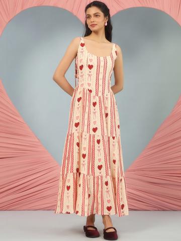 anayna Printed Fit & Flared Ethnic Dresses