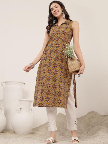 GULMOHAR JAIPUR Women Floral Printed Sequinned Kurta