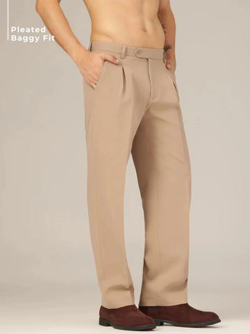 DENNISON Men Korean Baggy Fit Inverted Pleated Trouser