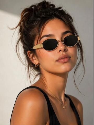 HASHTAG EYEWEAR Women Oval Sunglasses with UV Protected Lens