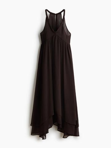 H&M Braid-detail chiffon dress