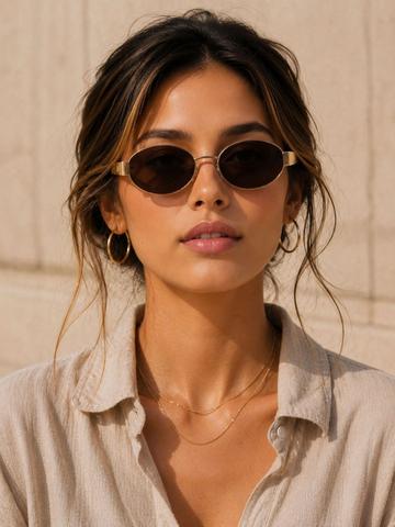 HASHTAG EYEWEAR Women Oval UV Protected Lens Sunglasses HTMS-1523642-C4