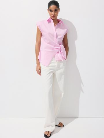 MANGO Women Spread Collar Striped Casual Shirt