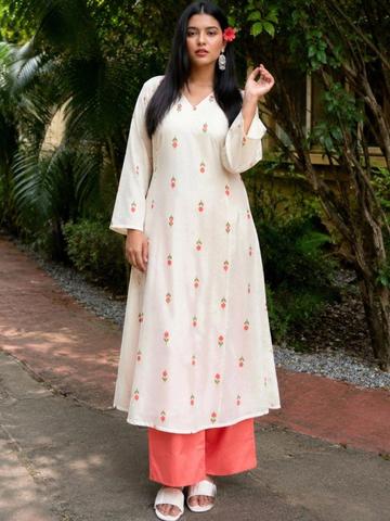 Stylum Women Floral Printed Regular Kurta with Palazzos