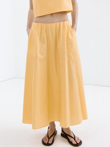 MANGO Women Midi A-Line Skirt