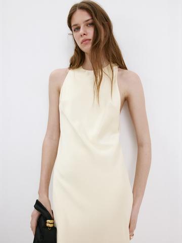MANGO Halter Neck Maxi Dress