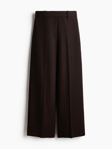 H&M Wide Linen-blend Trousers