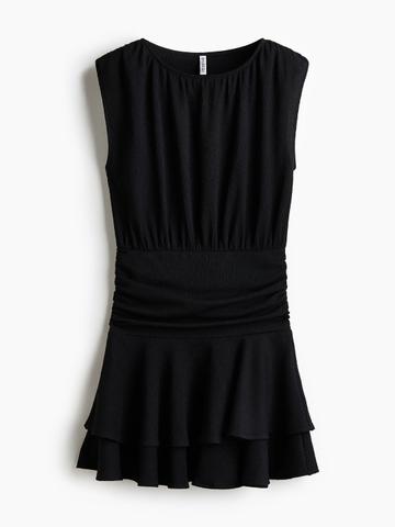 H&M Crinkled Tiered Dress