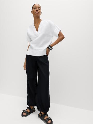 Marks & Spencer Pure Linen V-Neck Popover Top