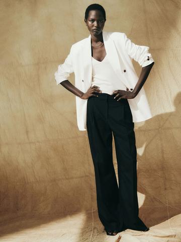 H&M Notched Lapel Single-Breasted Blazer