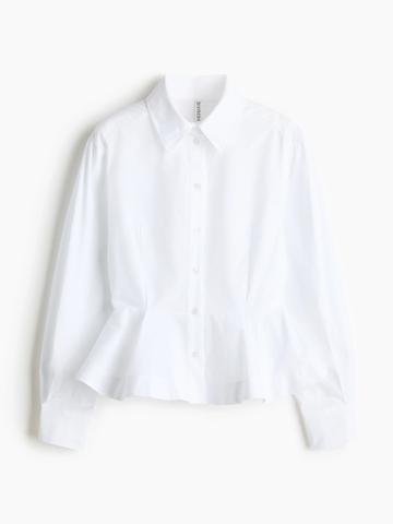 H&M Poplin Peplum Shirt