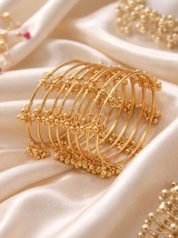 Nui Set of 8 Gold-Plated Bangles
