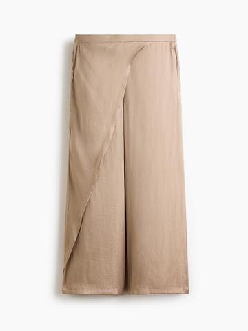 H&M Wrap-Detail Satin Trousers