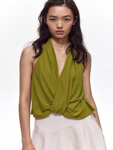 H&M Twist-Detail Halterneck Top