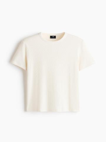 H&M Slim Fit Ribbed T-shirt