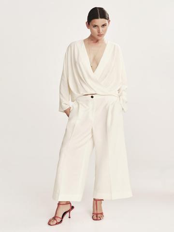 H&M Ankle-length Linen-Blend Trousers