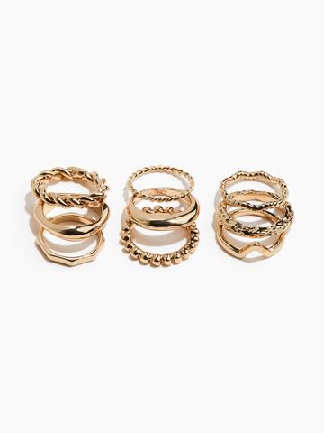 H&M Set Of 9 Finger Ring