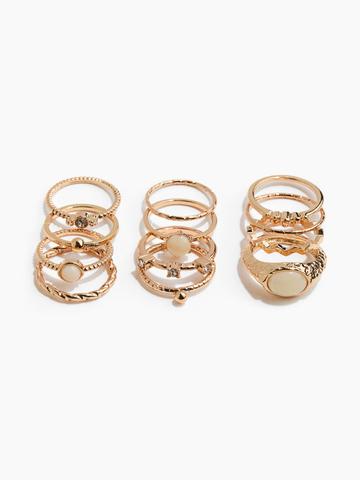 H&M Set of 12 Brass Finger Ring