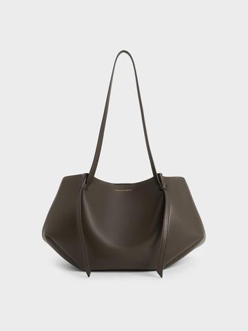 CHARLES & KEITH Calla Tote Bag - Dark Moss