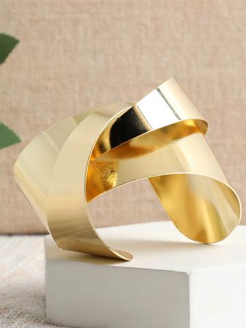 SOHI Women Gold-Plated Cuff Bracelet