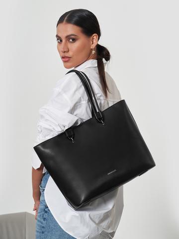 MIRAGGIO Jada Black Shoulder Tote Bag