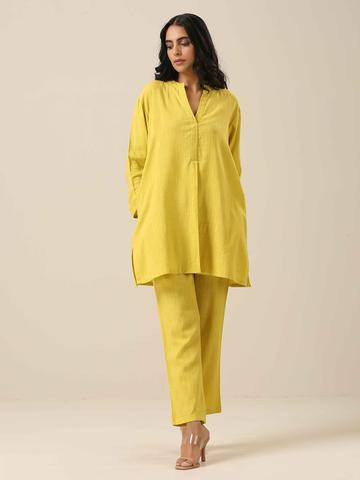 trueBrowns Women Pure Cotton Tunic With Trousers