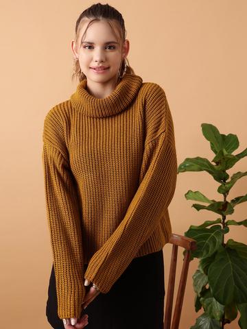 STREET 9 Ribbed Turtle Neck Pullover