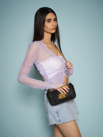 MIRAGGIO PU Structured Quilted Shoulder Bag