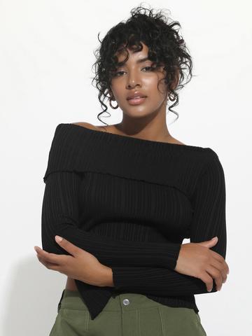 LULU & SKY Off-Shoulder Bardot Top
