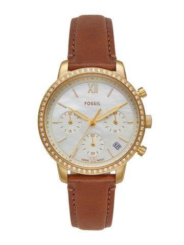 Fossil Women Neutra Embellished Dial & Leather Straps Analogue Watch ES5278