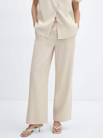 MANGO Women Wide Leg Trousers