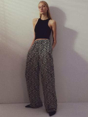 H&M Women Linen-Blend Pull-On Trousers