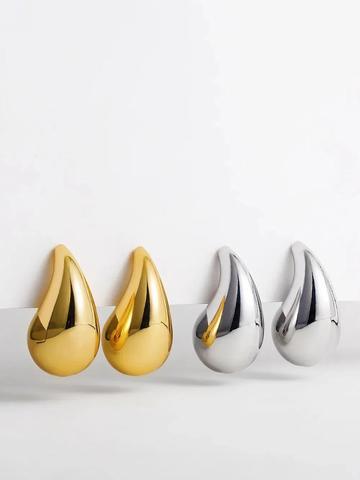 Jewels Galaxy Set Of 2 Gold-Plated Contemporary Studs Earrings