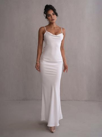 Bee Boe Shoulder Straps Sleeveless Straight Maxi Dress
