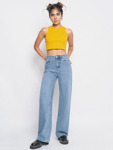 FREAKINS Women Straight Fit High-Rise Low Distress Light Fade Cotton Jeans