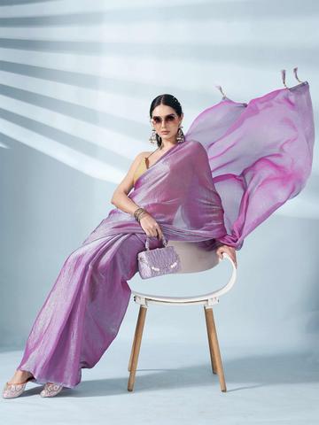 Tikhi Imli Two Tone Poly Chiffon Saree