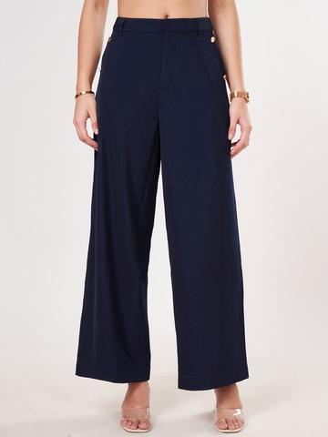 Annabelle by Pantaloons Women Flared High-Rise Parallel Trousers