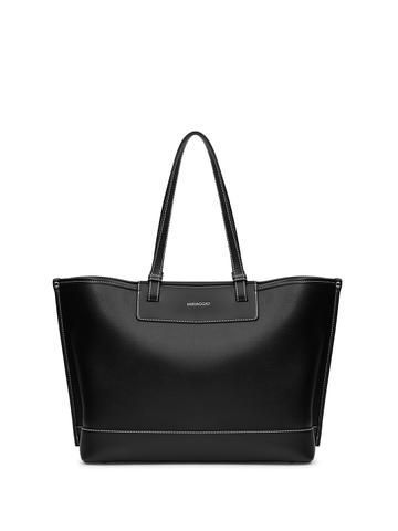 MIRAGGIO Miranda Black Structured Tote Bag