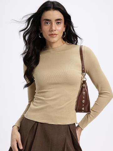 glitchez Ribbed Fitted Top