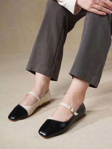 Chemistry Women Colourblocked Ballerinas with Buckles Flats