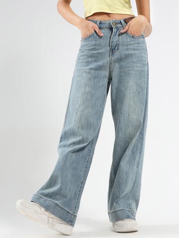 StyleCast X SERA Women Wide Leg High-Rise Stretchable Jeans