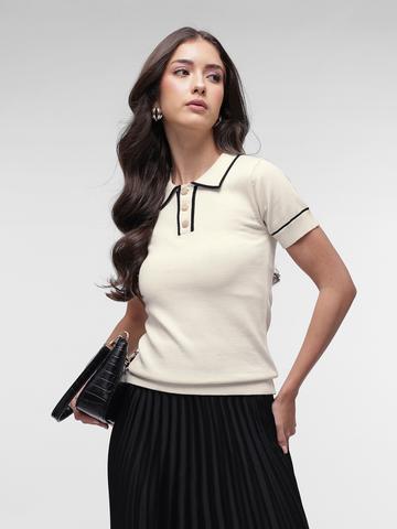 French Connection Women Cotton Casual Top