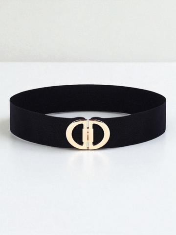CRUSSET Women Textured Wide Belt With Interlock Closure