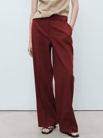 MANGO Women Straight Fit Trousers