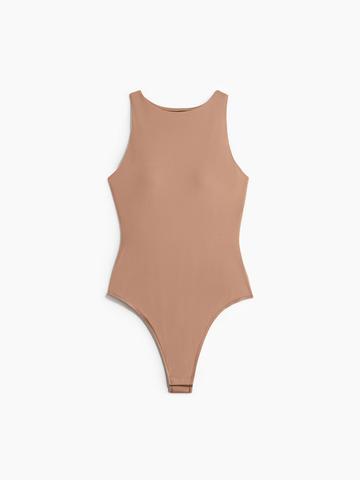H&M Women Padded-Cup High-Neck Microfibre Thong Body