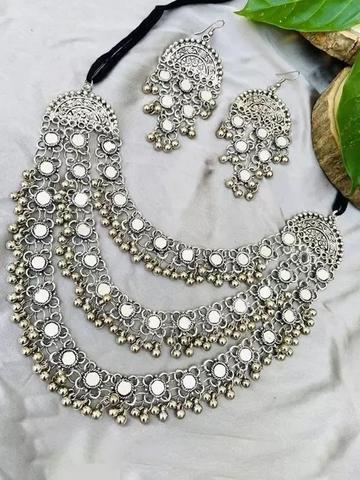 SZN Layered Oxidised Jewellery Set