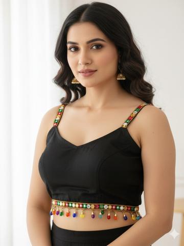 RAGHUVEER CREATION Women Sleeveless Saree Blouse